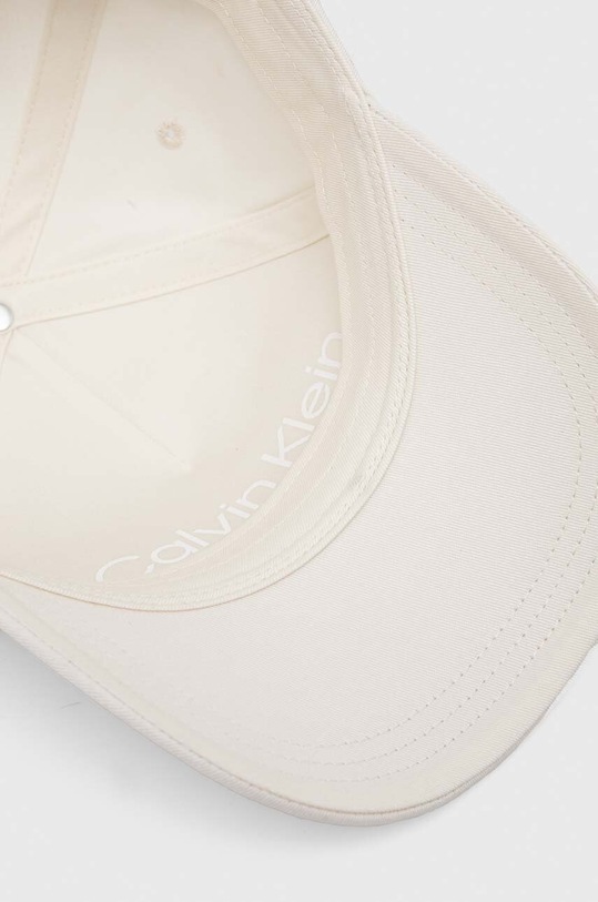 Βαμβακερό καπέλο του μπέιζμπολ Calvin Klein λευκό K50K511550
