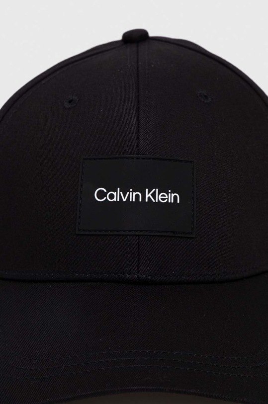 Calvin Klein czapka z daszkiem bawełniana KM0KM00983 czarny SS24