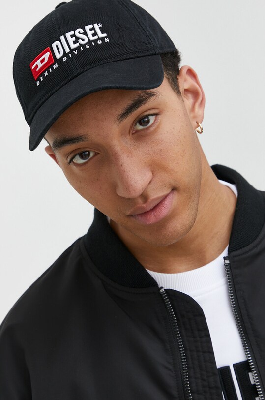 Diesel șapcă de baseball din bumbac A11356.0PFAA negru