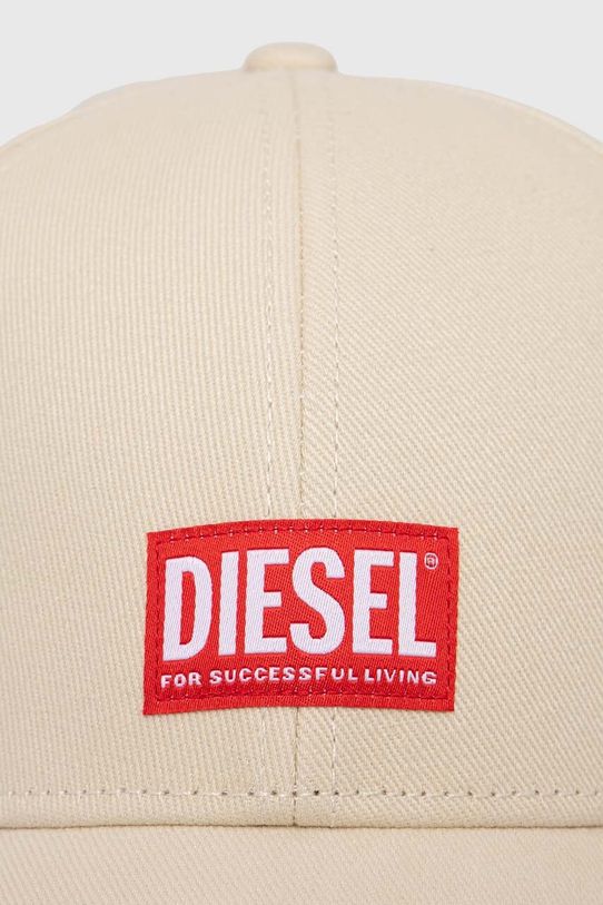 Diesel czapka z daszkiem bawełniana A11360.0BLAA beżowy AA00