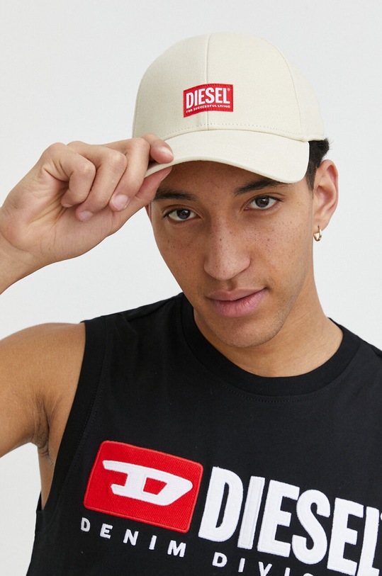 Diesel șapcă de baseball din bumbac A11360.0BLAA bej