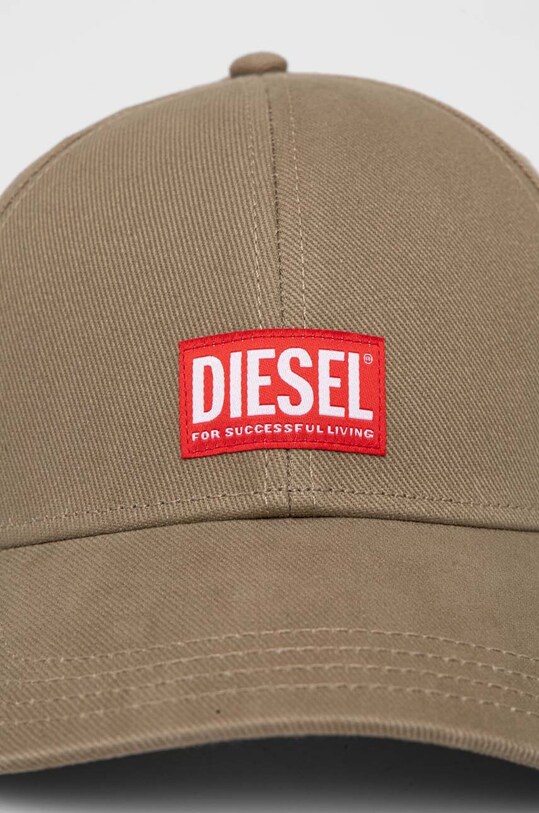 Diesel șapcă de baseball din bumbac A11360.0BLAA verde AA00