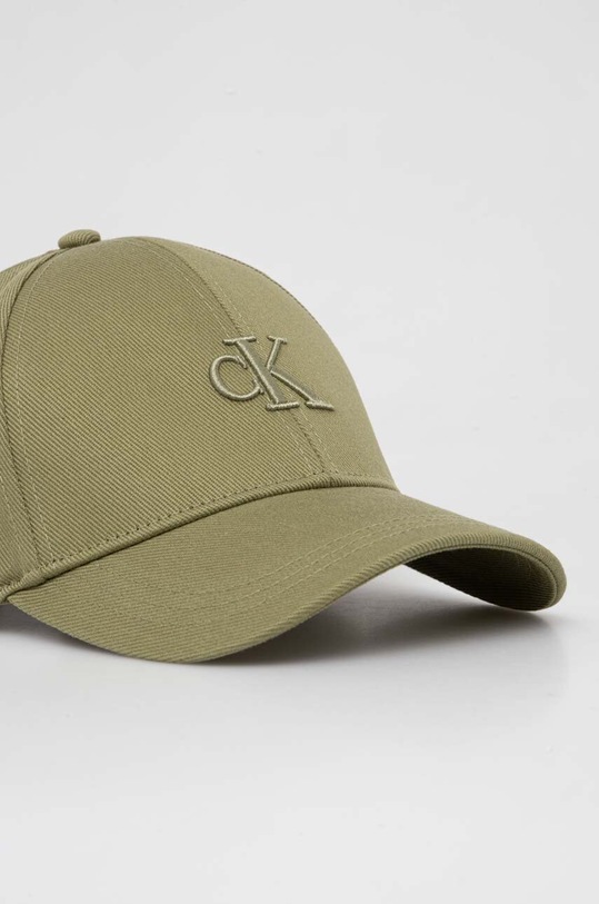 Doplňky Bavlněná baseballová čepice Calvin Klein Jeans K50K511805 zelená