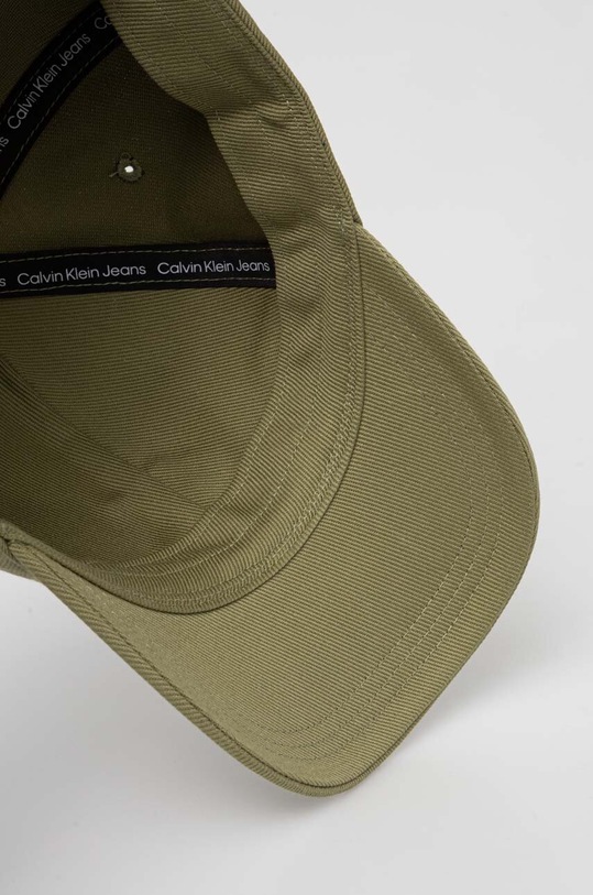 Bavlněná baseballová čepice Calvin Klein Jeans zelená K50K511805