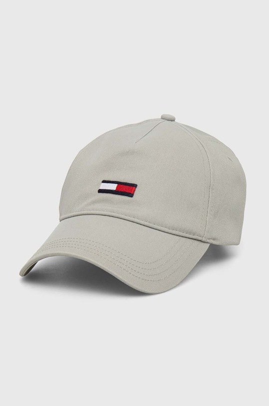 Bavlněná baseballová čepice Tommy Jeans bavlna šedá AM0AM11692