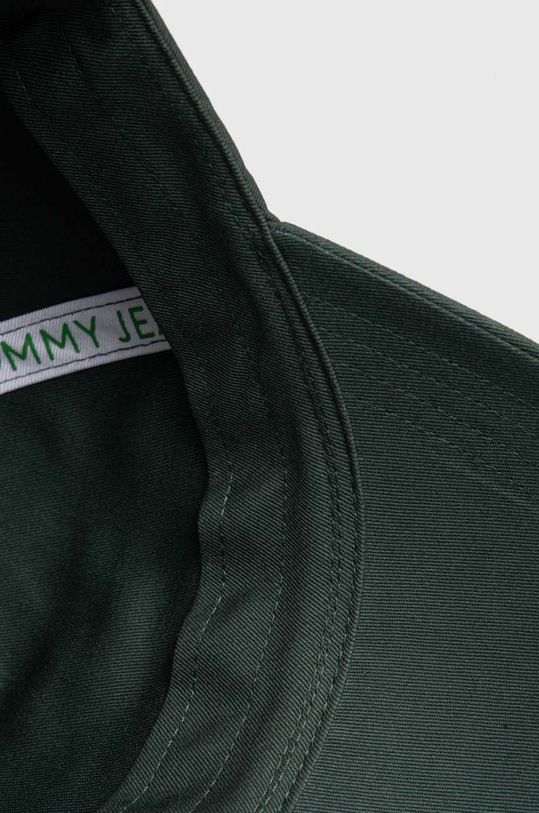 Tommy Jeans czapka z daszkiem bawełniana zielony AM0AM11692
