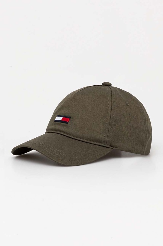 Бавовняна бейсболка Tommy Jeans аплікація зелений AM0AM11692