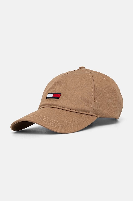 Bombažna bejzbolska kapa Tommy Jeans Bombaž bež AM0AM11692