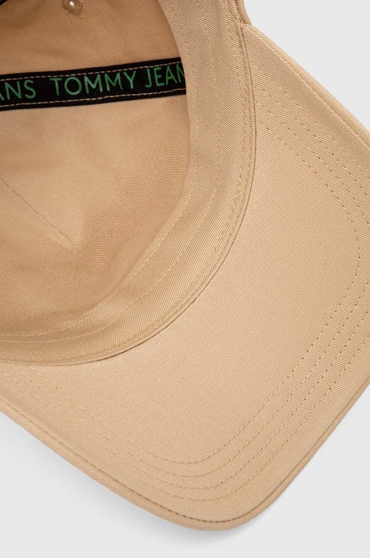 Tommy Jeans czapka z daszkiem bawełniana beżowy AM0AM11692