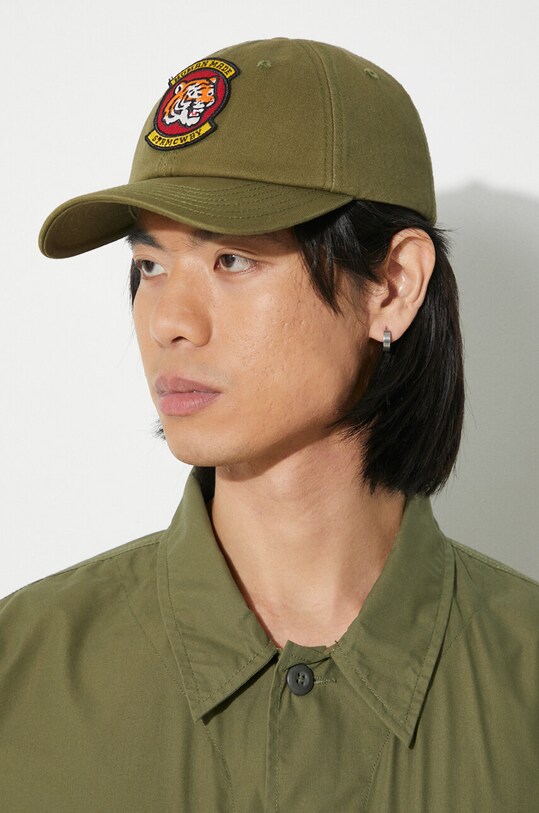 Хлопковая кепка Human Made 6 Panel Cap HM27GD014 зелёный