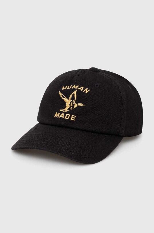 Human Made cotton baseball cap applique black HM27GD015