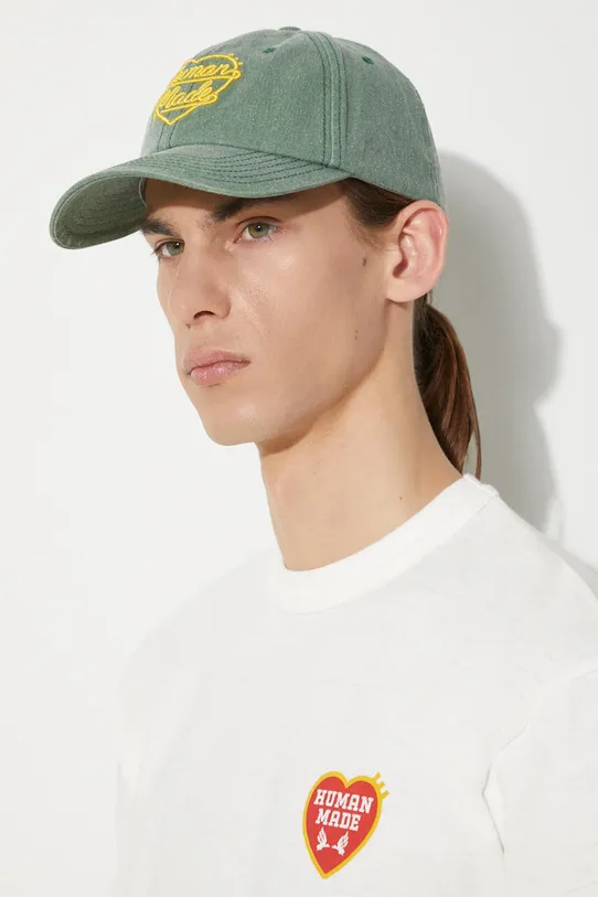 Human Made cotton baseball cap 6 Panel Cap HM27GD011 green