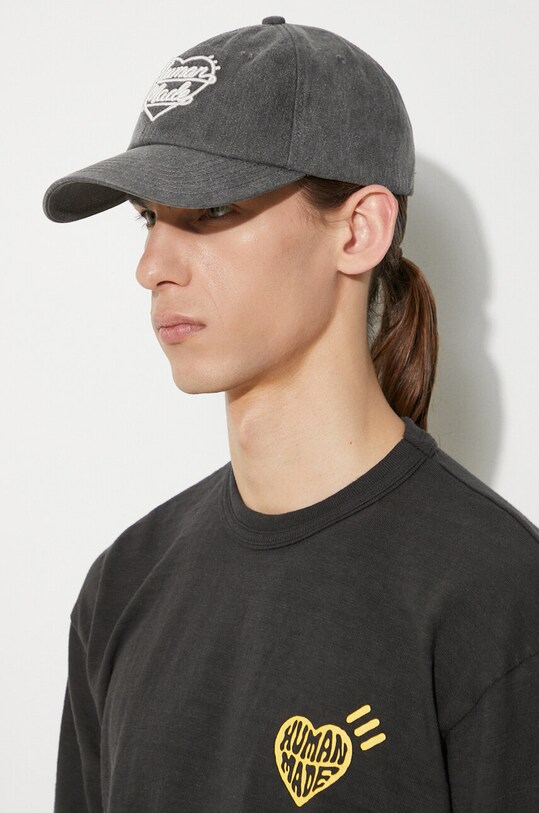 Human Made berretto da baseball in cotone 6 Panel Cap HM27GD011 grigio