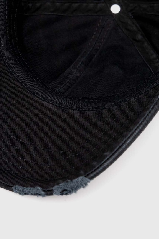 Han Kjøbenhavn czapka z daszkiem bawełniana Distressed Signature Cap czarny A.132999
