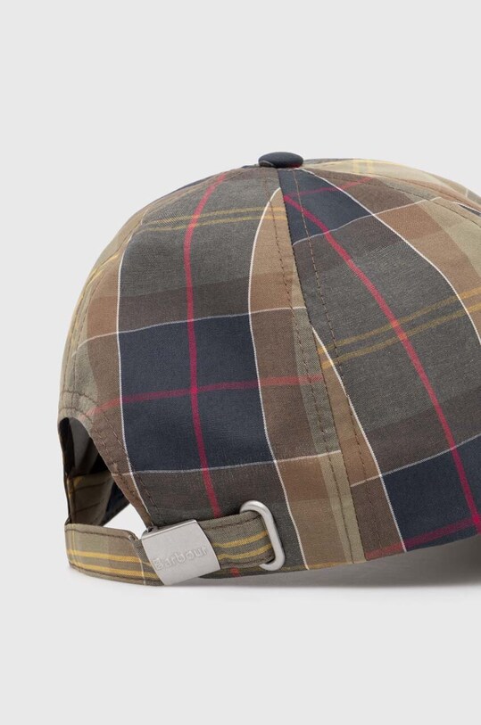 Βαμβακερό καπέλο του μπέιζμπολ Barbour Tartan Sports Cap MHA0617 πράσινο SS24