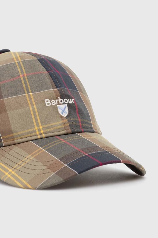 Αξεσουάρ Βαμβακερό καπέλο του μπέιζμπολ Barbour Tartan Sports Cap MHA0617 πράσινο