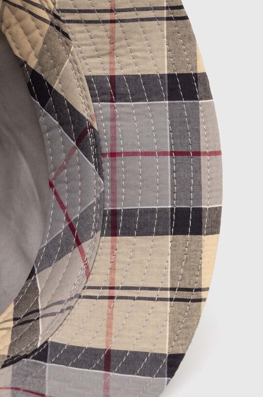 Бавовняний капелюх Barbour Tartan Bucket Hat бежевий MHA0618