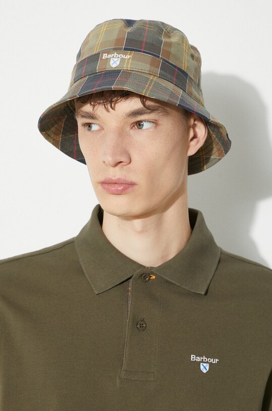 Barbour cotton hat Tartan Bucket Hat MHA0618 green