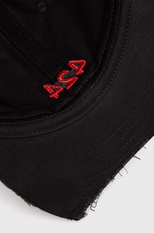 Βαμβακερό καπέλο του μπέιζμπολ 424 Distressed Baseball Hat FF4SMY01BP.TE002.999 μαύρο