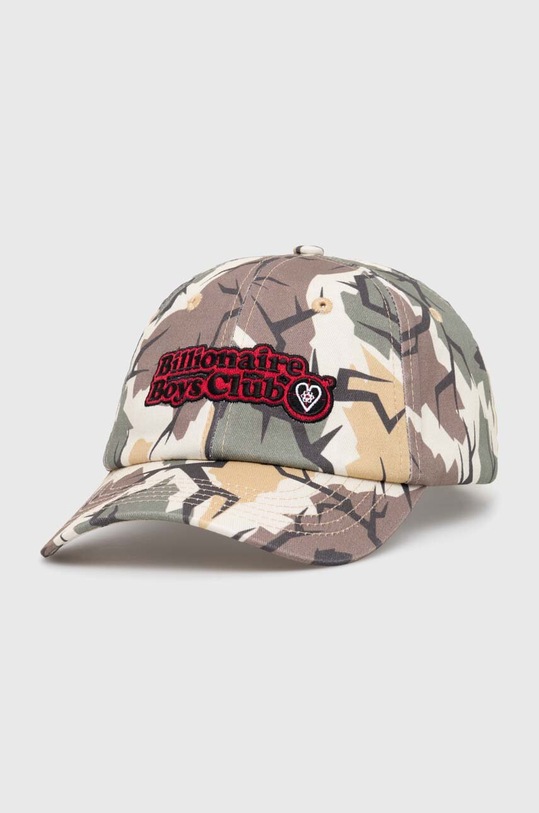 Billionaire Boys Club czapka z daszkiem bawełniana Camo Cap wzorzyste zielony B24146