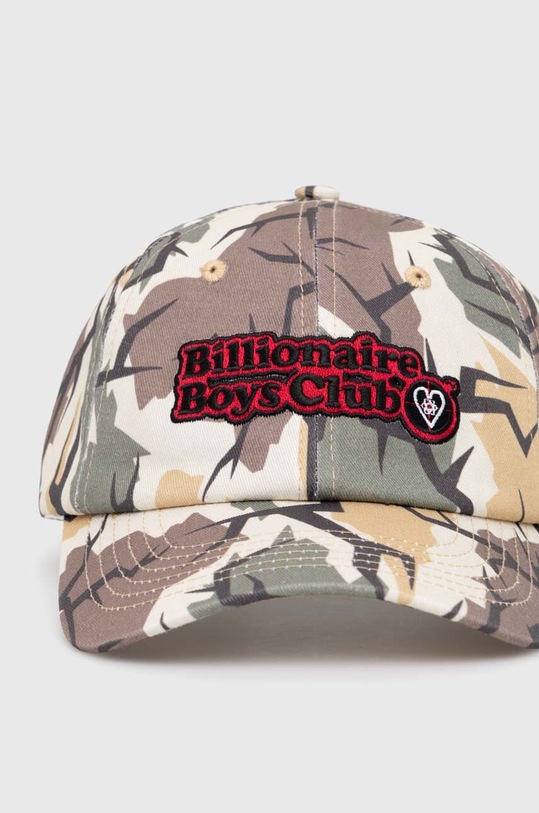 Billionaire Boys Club czapka z daszkiem bawełniana Camo Cap B24146 zielony SS24