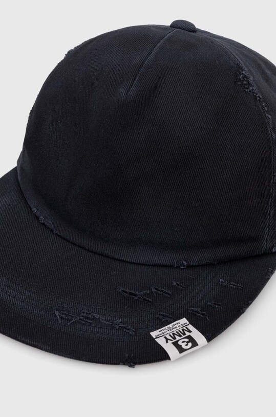 Maison MIHARA YASUHIRO czapka z daszkiem bawełniana Damege Processing Textile Cap A12AC402 granatowy SS24