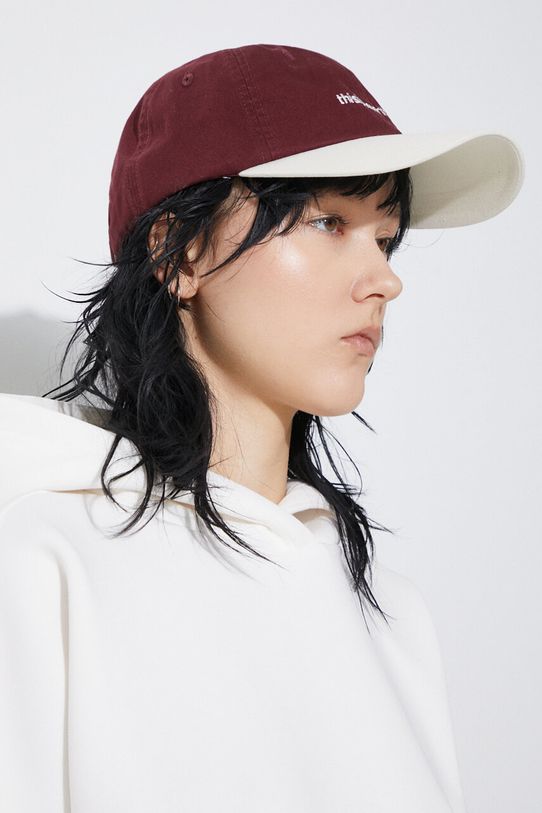 thisisneverthat berretto da baseball in cotone T-Logo Cap TN240WHWBC01 granata
