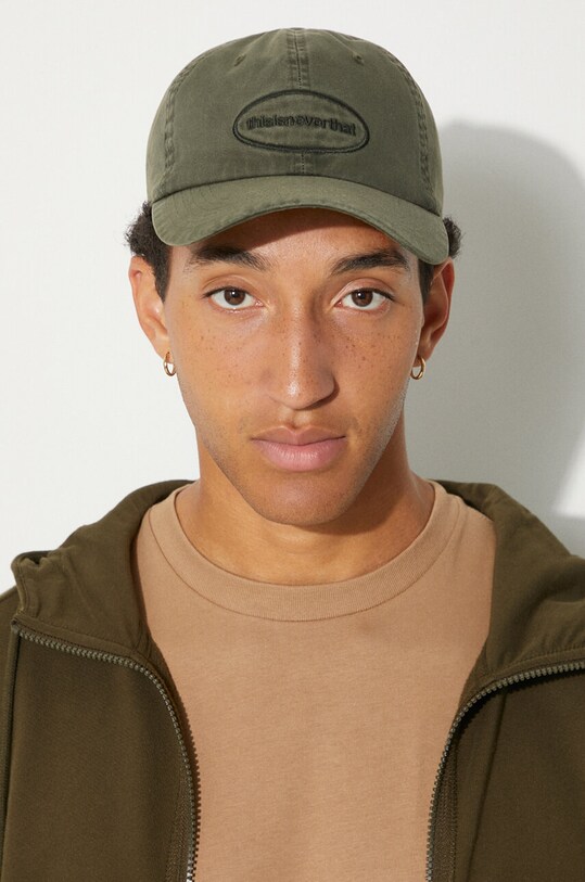 Памучна шапка с козирка thisisneverthat Overdyed E/T-Logo Cap TN240WHWBC02