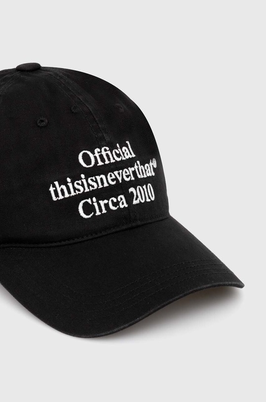 thisisneverthat berretto da baseball in cotone Times Cap TN240WHWBC04 nero SS24