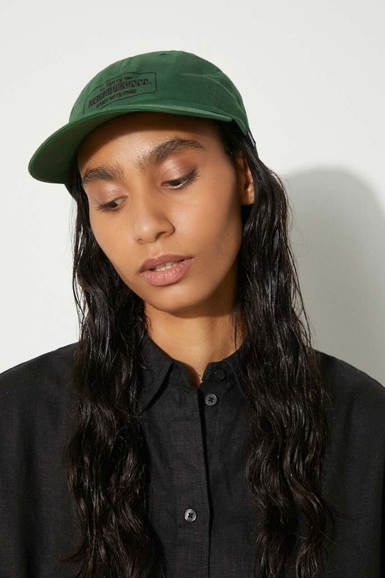 NEIGHBORHOOD cotton baseball cap Dad Cap applique green 241YGNH.HT03