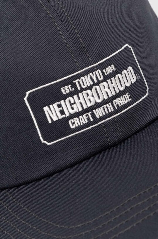 Хлопковая кепка NEIGHBORHOOD Dad Cap 241YGNH.HT03 серый SS24