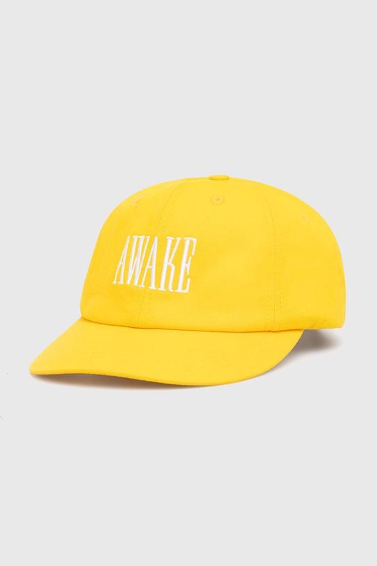 Awake NY czapka z daszkiem bawełniana Logo Hat aplikacja żółty SP24.HT004