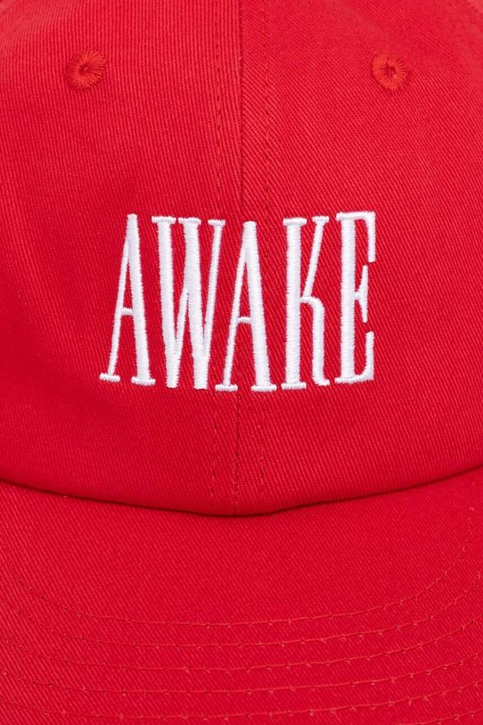 Awake NY berretto da baseball in cotone Logo Hat SP24.HT004 rosso SS24