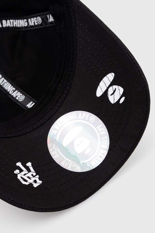 AAPE berretto da baseball in cotone nero AAPCPM5260XXM