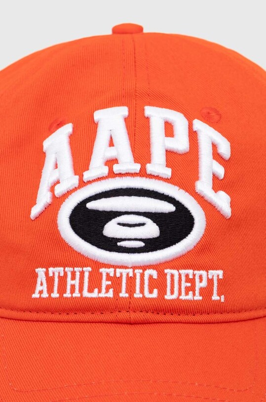 AAPE cotton baseball cap AAPCPM5257XXM orange SS24
