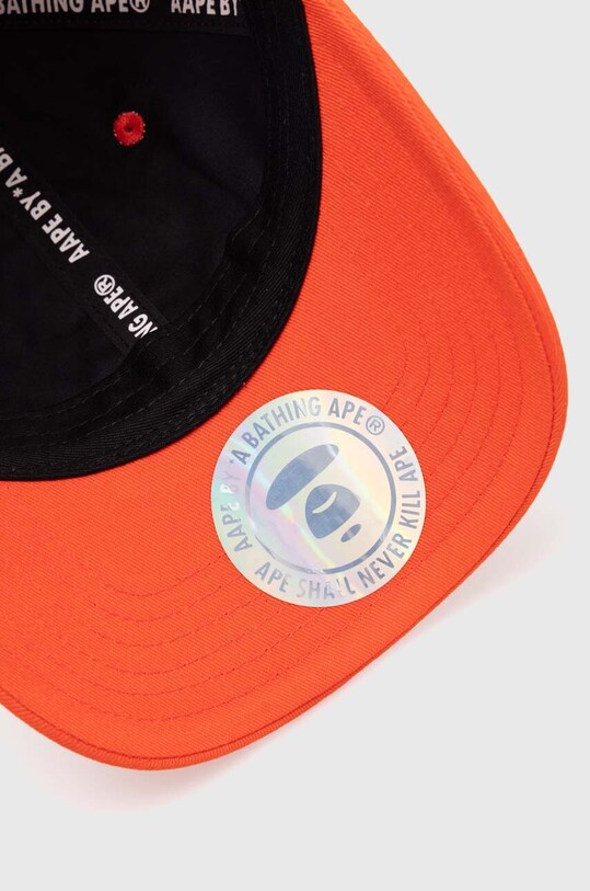 AAPE cotton baseball cap orange AAPCPM5257XXM