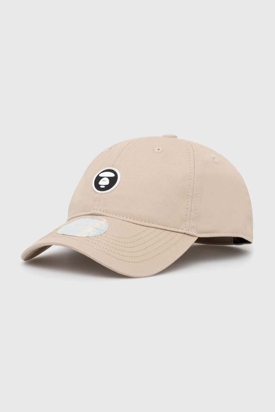 AAPE șapcă de baseball din bumbac bumbac bej AAPCPM4865XXM