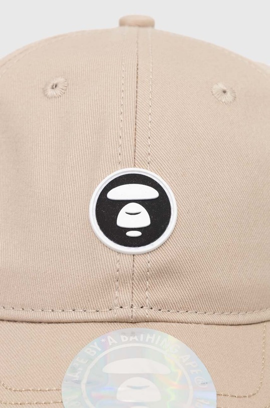 AAPE șapcă de baseball din bumbac AAPCPM4865XXM bej SS24