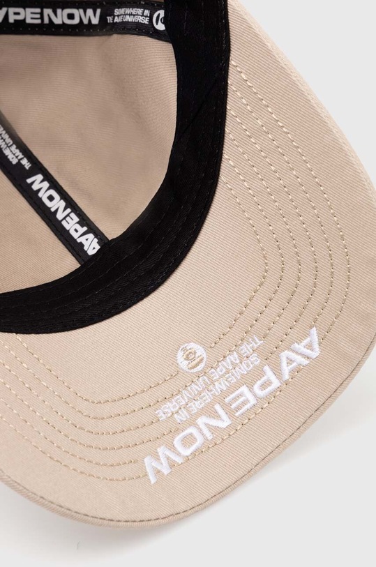 AAPE șapcă de baseball din bumbac bej AAPCPM4865XXM