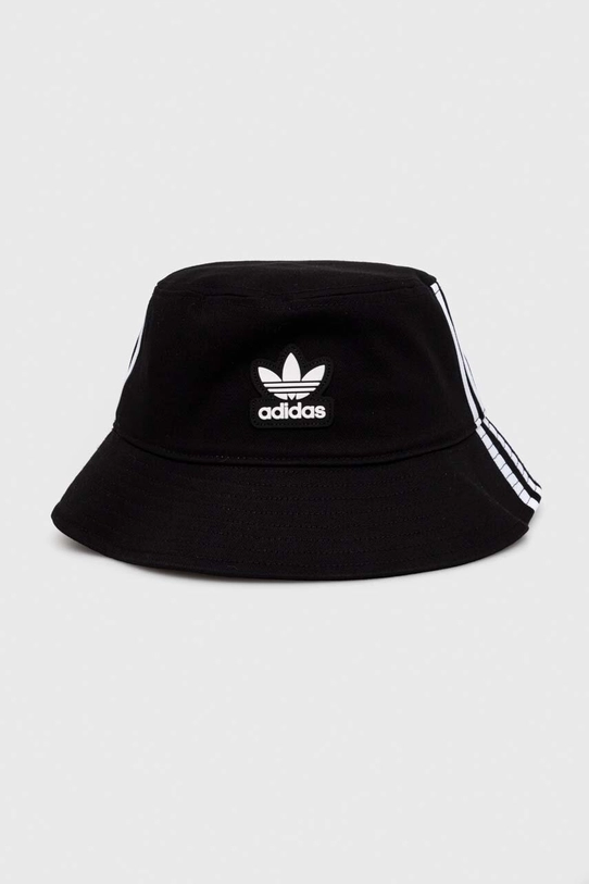 Шляпа из хлопка adidas Originals хлопок чёрный IT7618