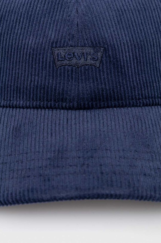 Levi's czapka z daszkiem sztruksowa 235620.6 granatowy SS24