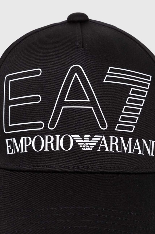 Akcesoria EA7 Emporio Armani czapka z daszkiem bawełniana 240142.4R102 czarny