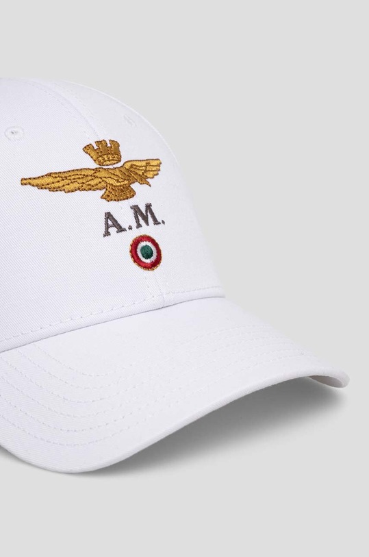Akcesoria Aeronautica Militare czapka z daszkiem bawełniana HA1100CT2848 biały