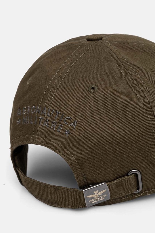 Akcesoria Aeronautica Militare czapka z daszkiem bawełniana HA1100CT2848 zielony