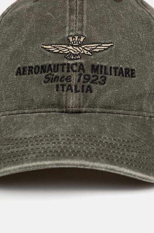 Aeronautica Militare czapka z daszkiem bawełniana HA1102CT2476 zielony AW24