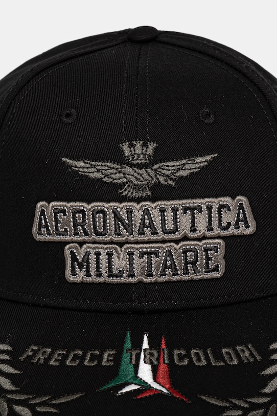 Aeronautica Militare berretto da baseball in cotone HA1104CT2261 nero SS25