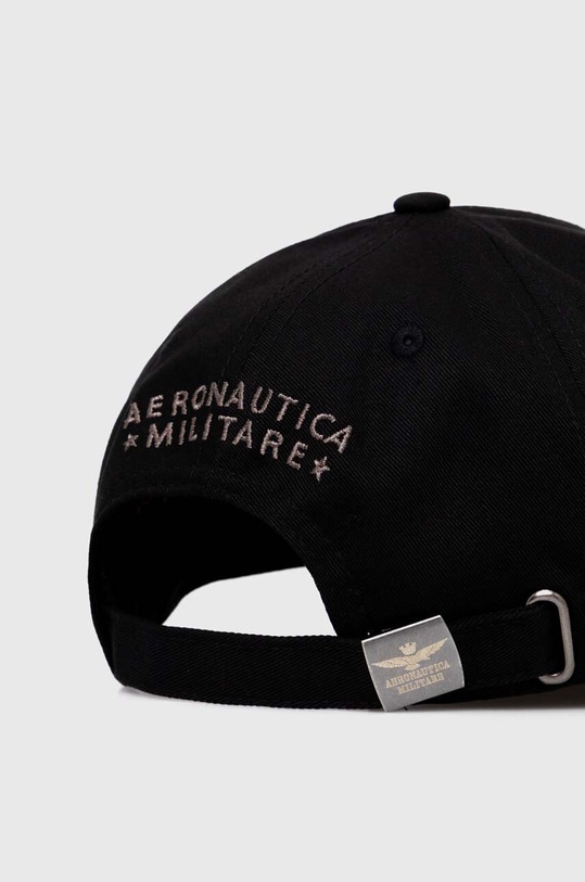 Akcesoria Aeronautica Militare czapka z daszkiem bawełniana HA1122CT2848 czarny
