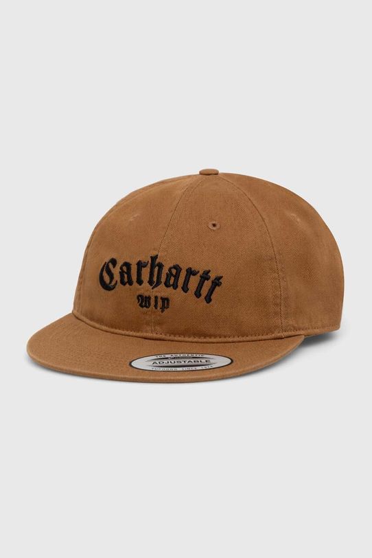 Carhartt WIP baseball cap Onyx Cap applique brown I032899.08WXX