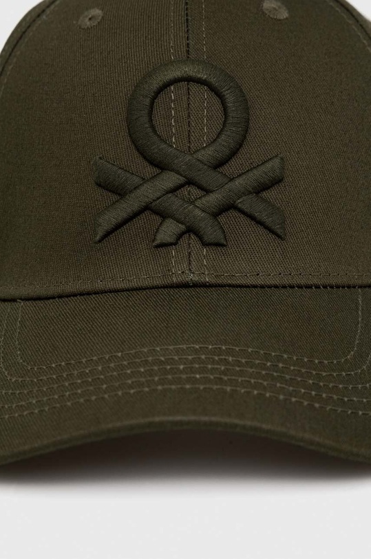 Βαμβακερό καπέλο του μπέιζμπολ United Colors of Benetton 6G1PUA00Z πράσινο SS24