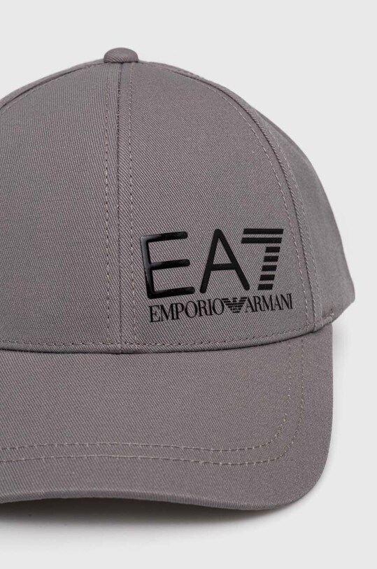 EA7 Emporio Armani șapcă de baseball din bumbac CC010.247088.27041 gri SS24